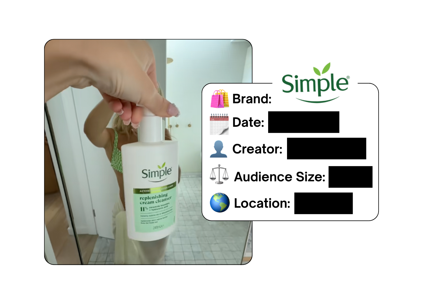 Spotted: Simple Skincare in a new paid collab