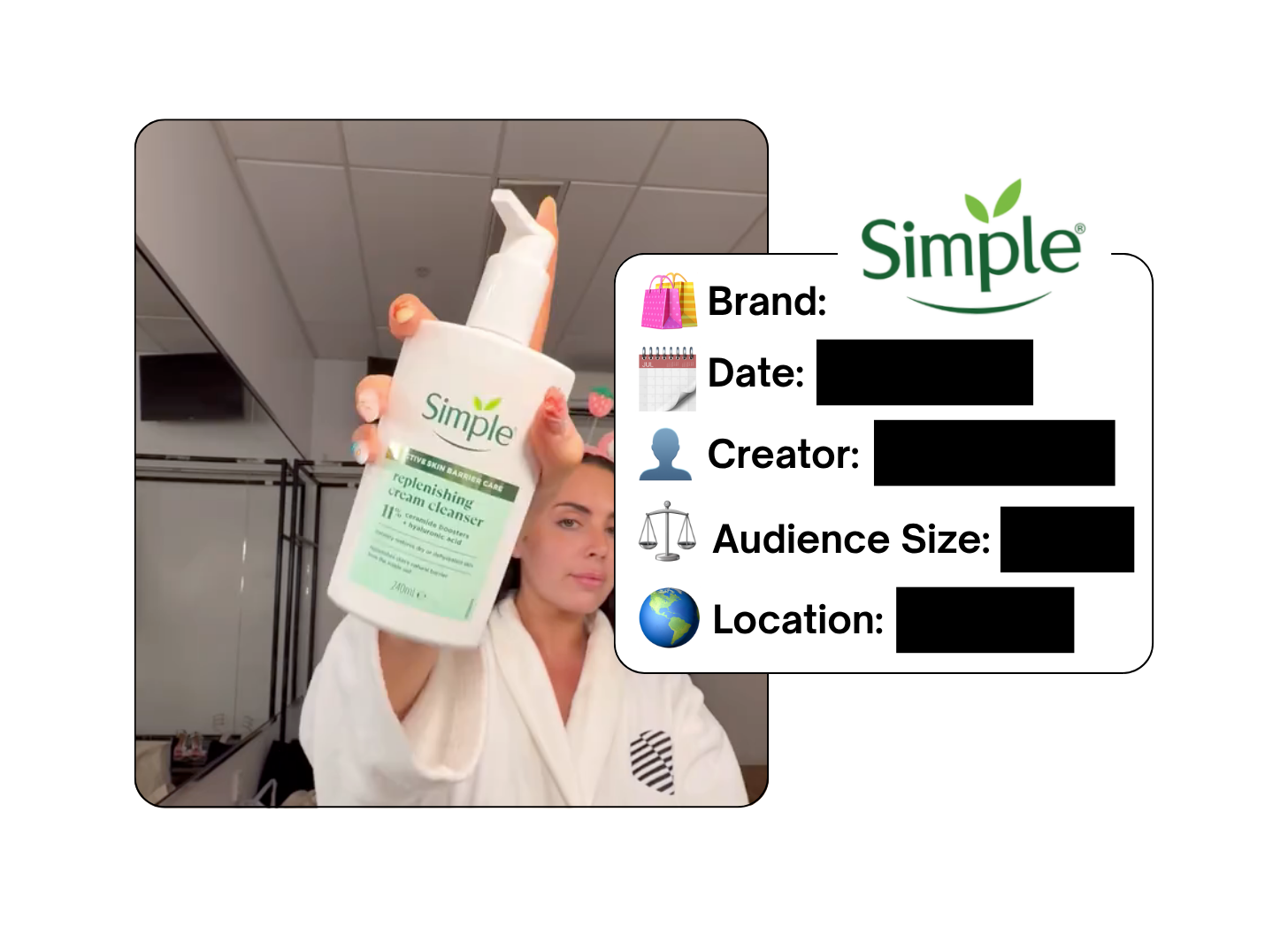 Spotted: Simple Skincare in a new paid collab