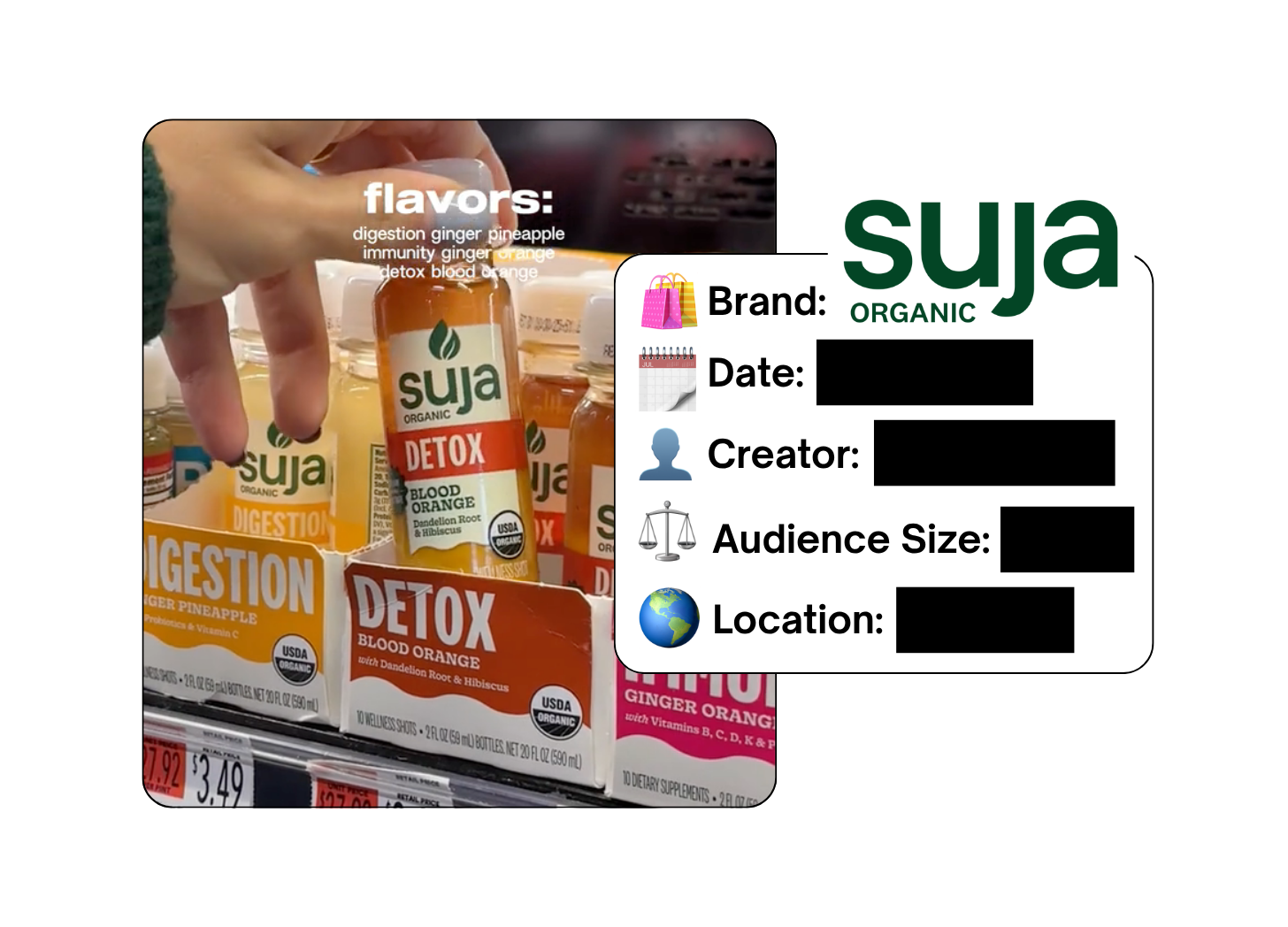 Spotted: Suja Organic in a new paid collab