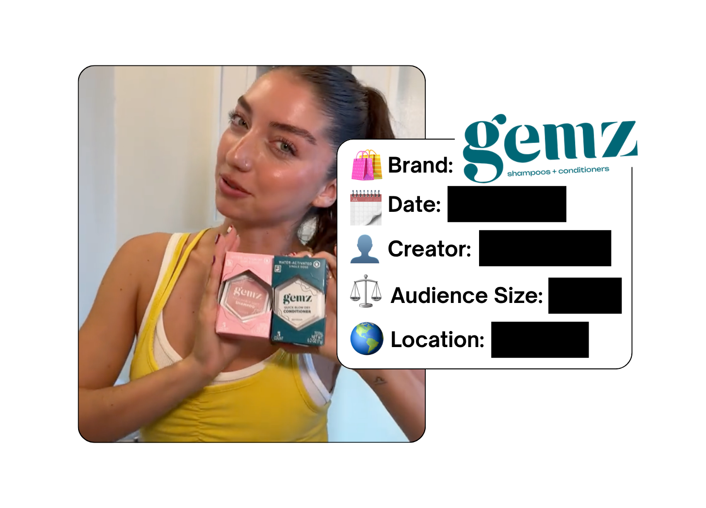 Spotted: Gemz Haircare in a new paid collab