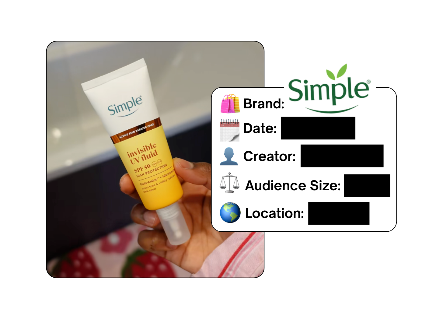 Spotted: Simple Skincare in a new paid collab