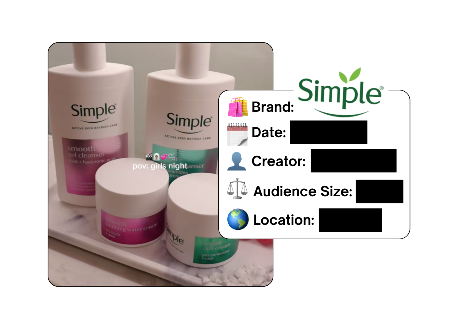 Spotted: Simple Skincare in a new paid collab