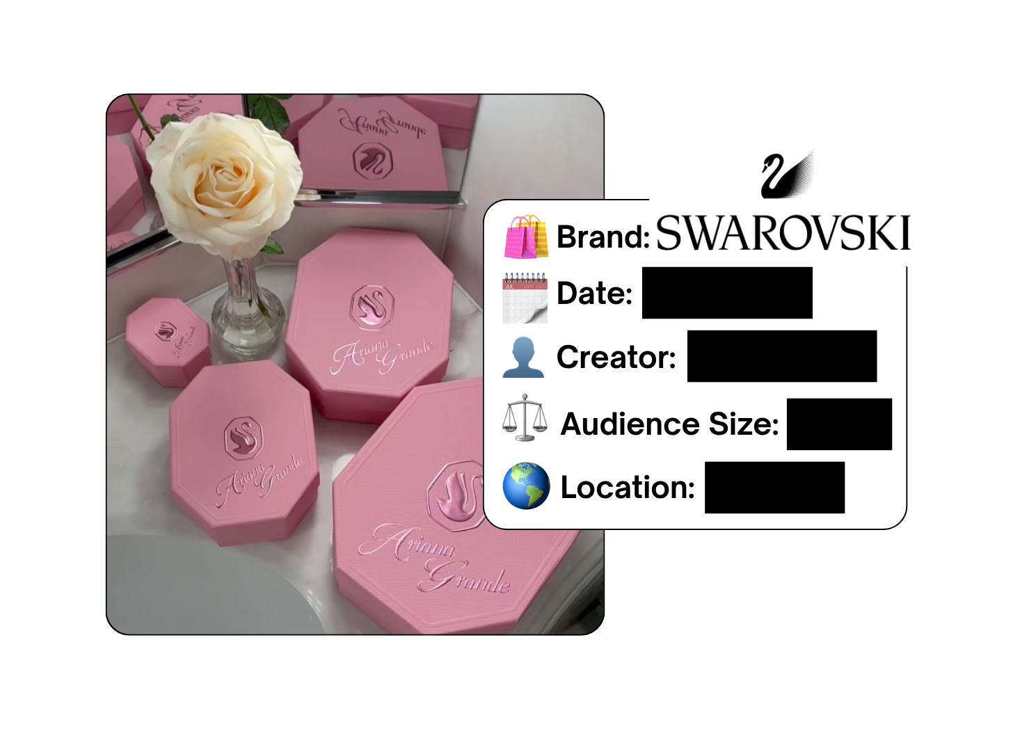 Spotted: Swarovski in a new paid collab