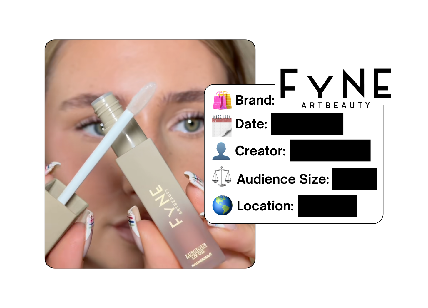 Spotted: Fyne Cosmetics in a new paid collab