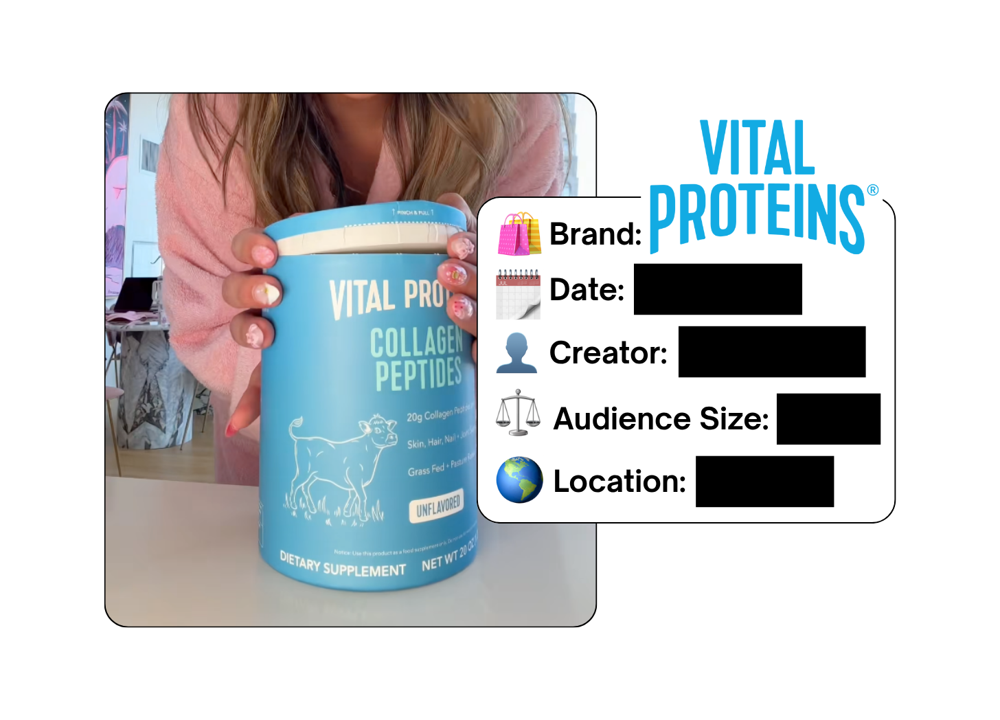 Spotted: Vital Proteins in a new paid collab
