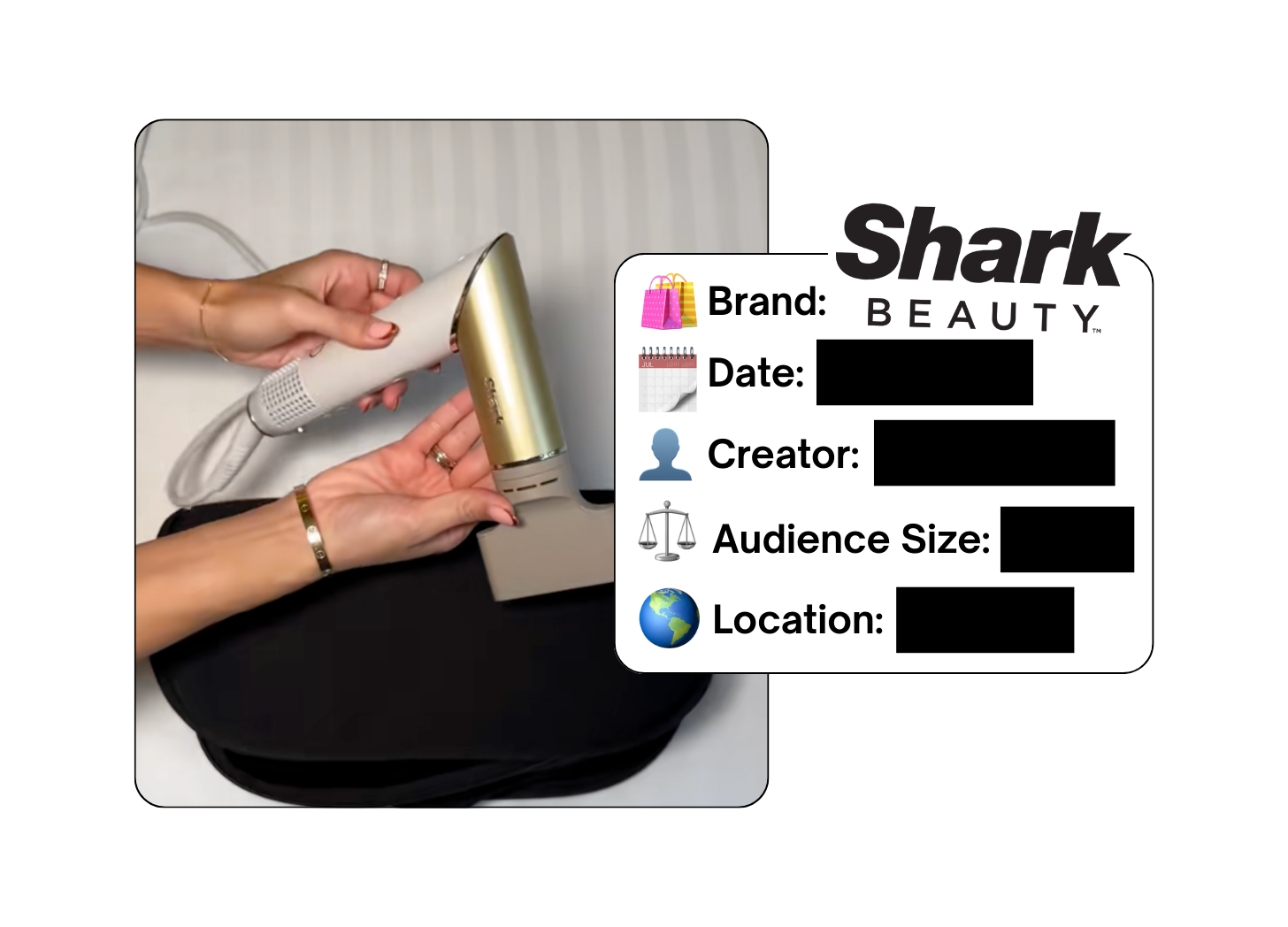 Spotted: Shark Beauty in a new paid collab
