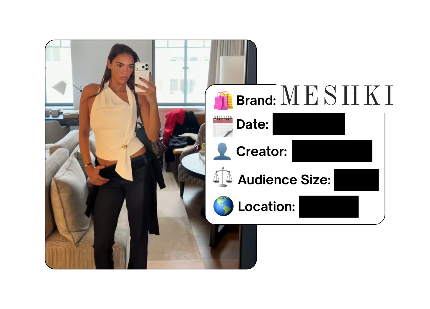 Spotted: Meshki in a new paid collab