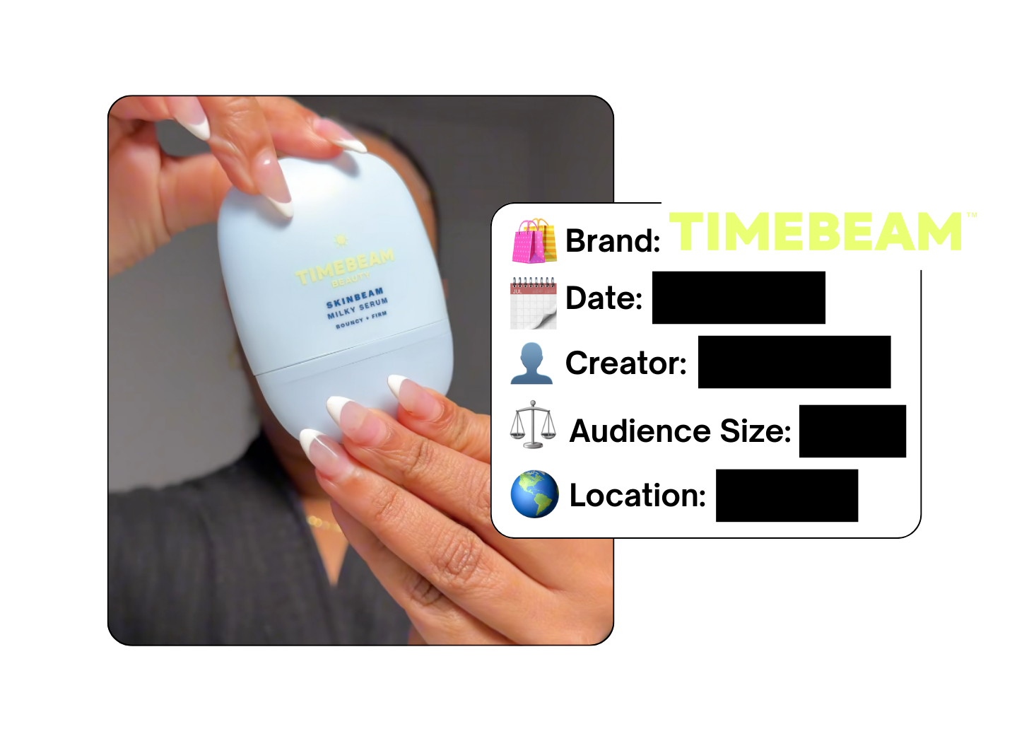 Spotted: Timebeam Beauty in a new paid collab