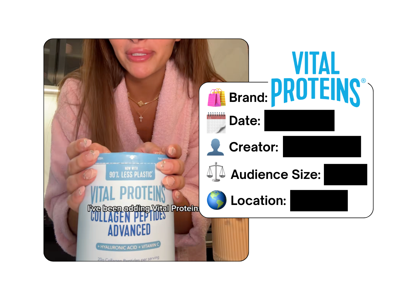 Spotted: Vital Proteins in a new paid collab
