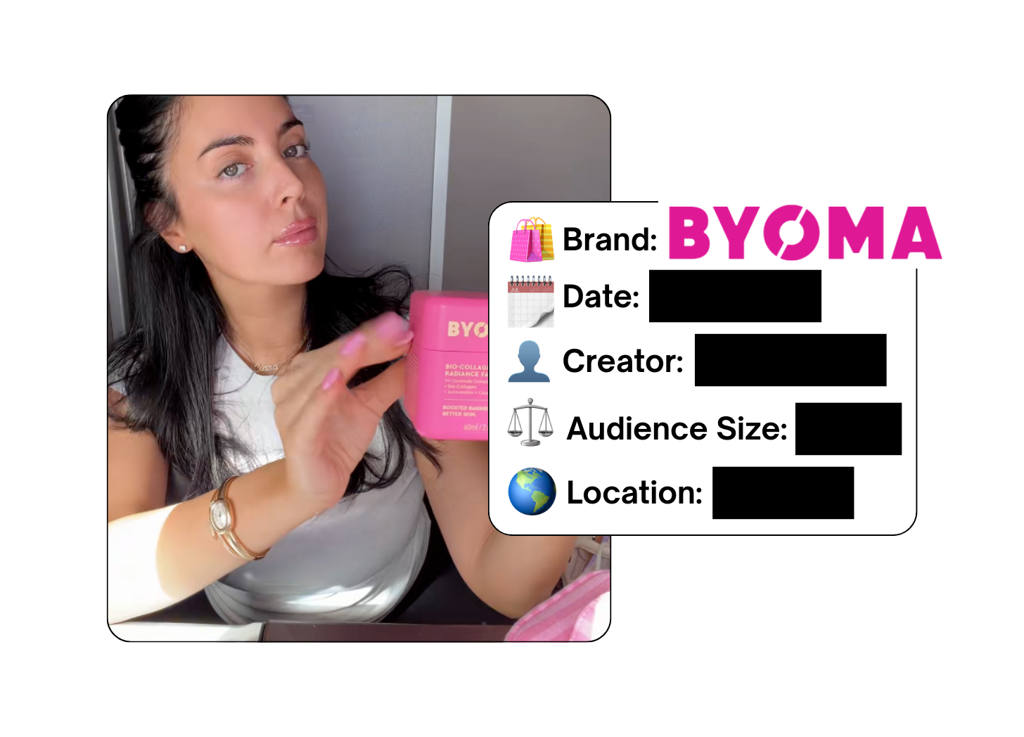Spotted: BYOMA in a new paid collab