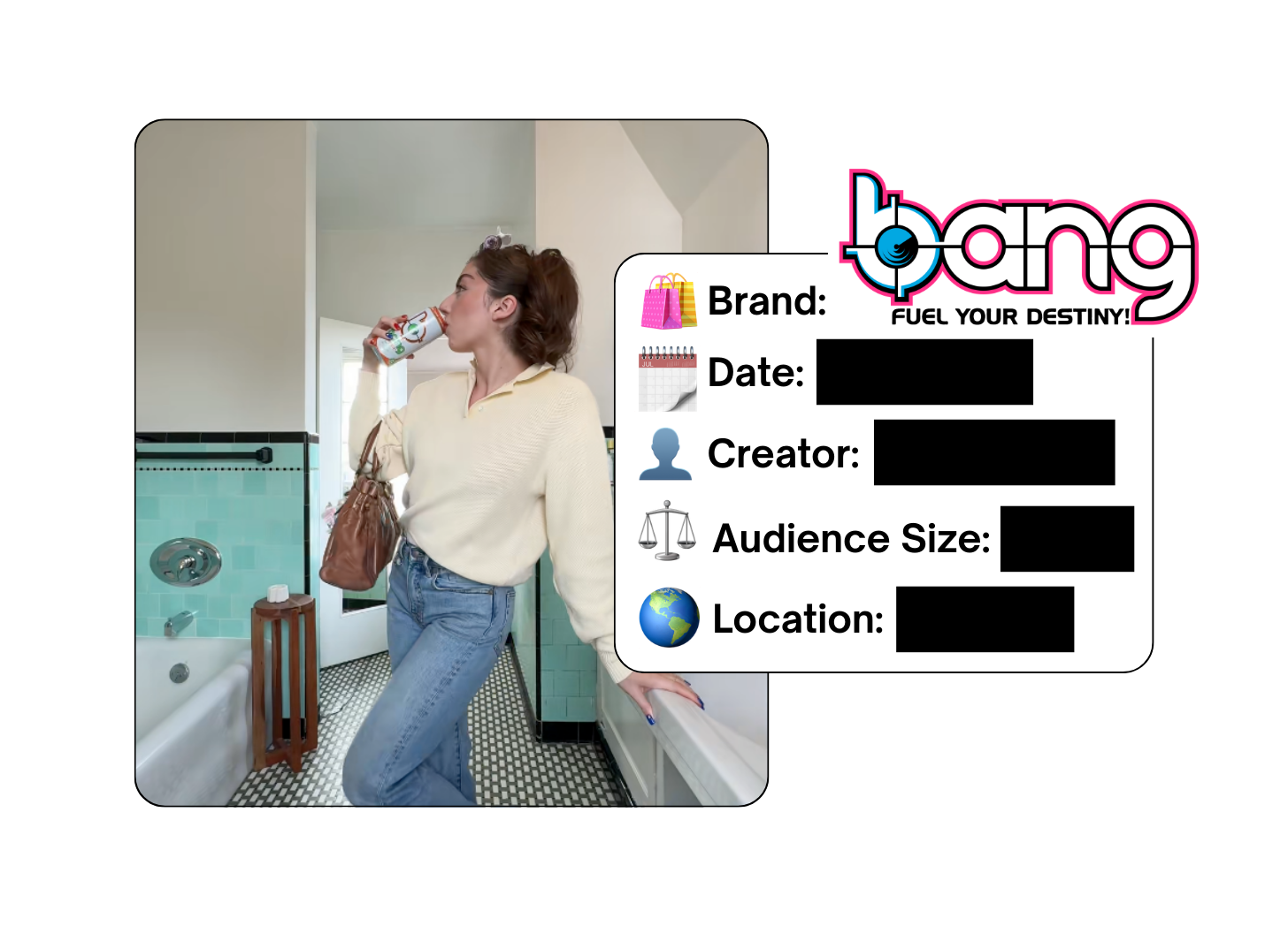 Spotted: Bang Energy in a new paid collab