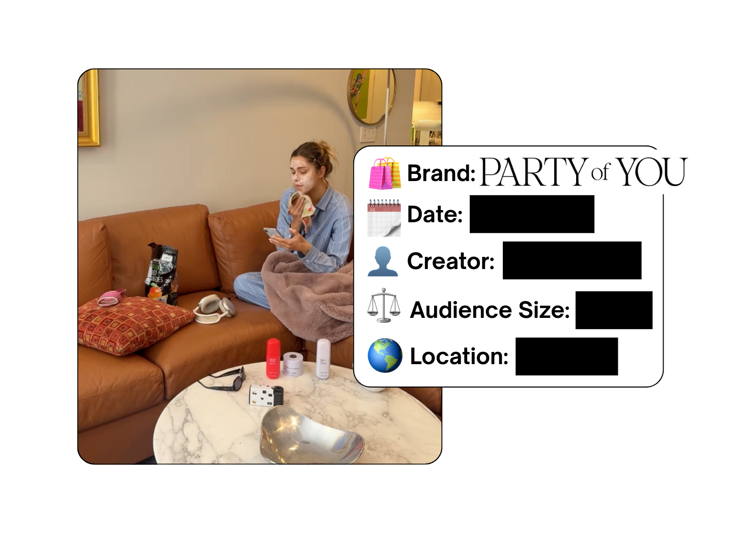Spotted: Party of You in a new paid collab
