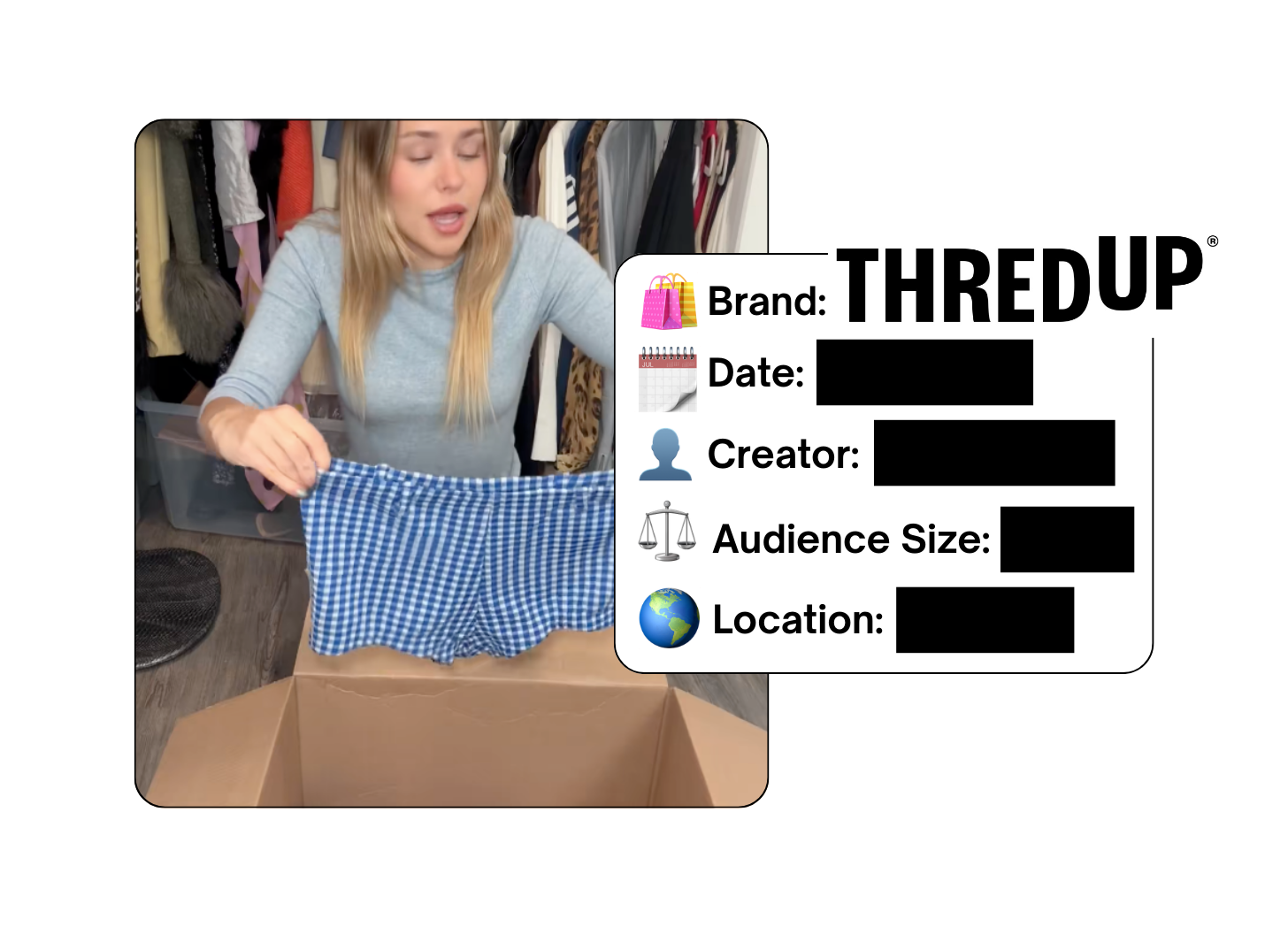 Spotted: ThredUp in a new paid collab