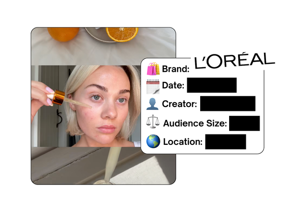 Spotted: L'Oreal in a new paid collab