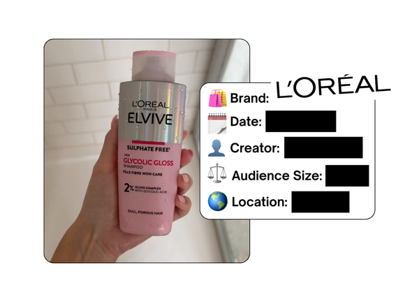 Spotted: L'Oreal in a new paid collab