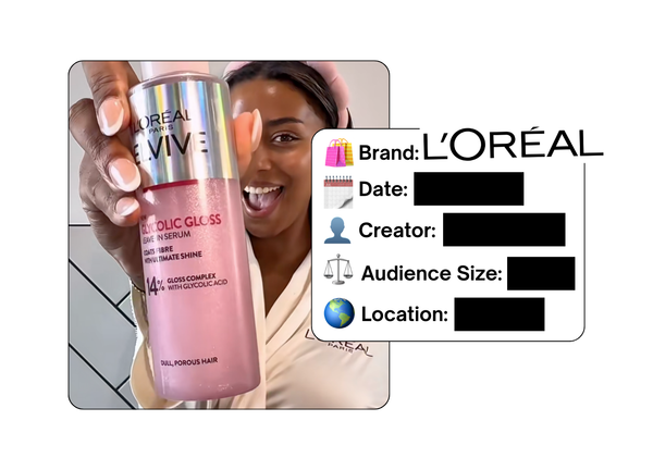 Spotted: L'Oreal in a new paid collab