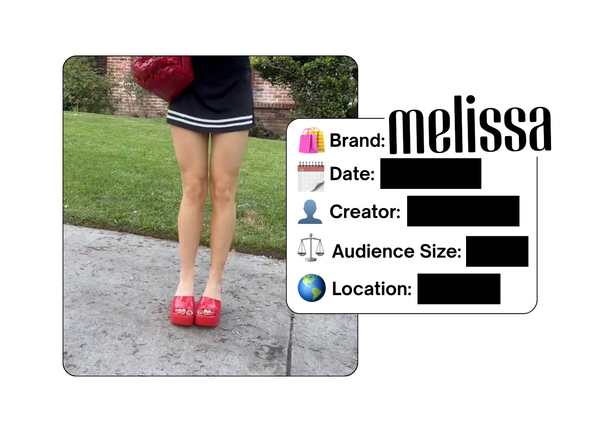 Spotted: Melissa in a new paid collab