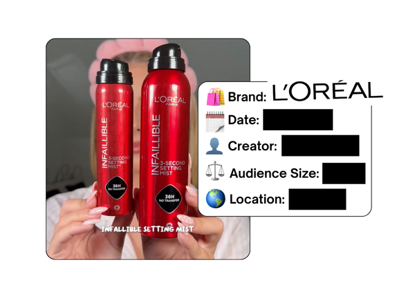 Spotted: L'Oreal in a new paid collab