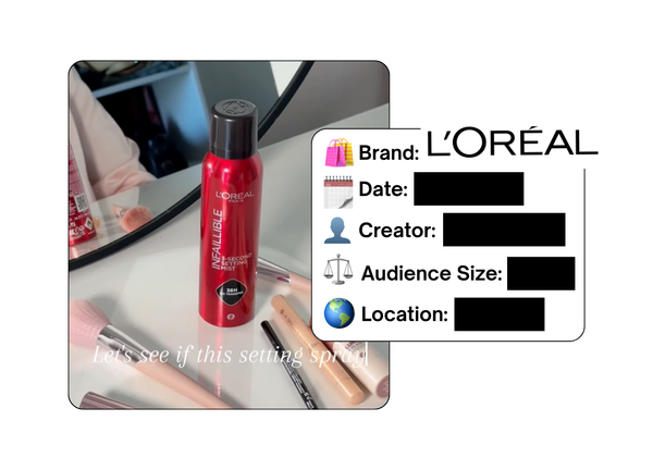 Spotted: L'Oreal in a new paid collab