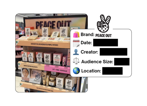 Spotted: Peace Out Skincare in a new paid collab