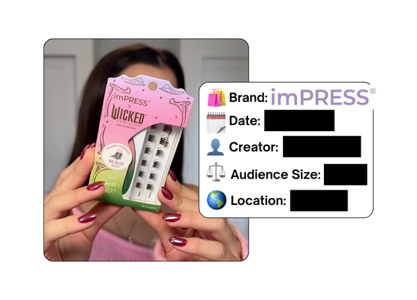 Spotted: imPRESS Lashes in a new paid collab