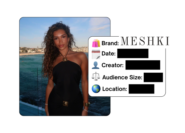 Spotted: Meshki in a new paid collab