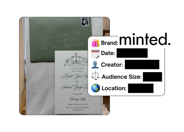 Spotted: Minted in a new paid collab