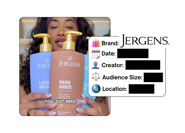 Spotted: Jergens in a new paid collab