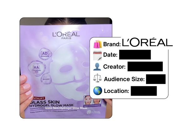 Spotted: L'Oreal in a new paid collab