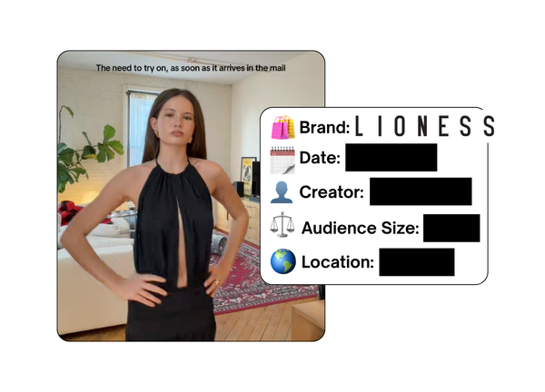 Spotted: LIONESS in a new paid collab