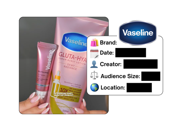Spotted: Vaseline in a new paid collab