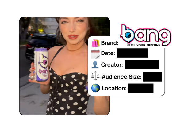 Spotted: Bang Energy in a new paid collab
